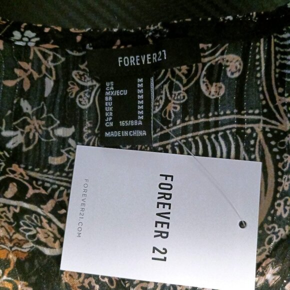 NEW Metallic Paisley‎ Plunging V-Neck Mini Dress, Black Multi, M, Bohemian Style - Picture 10 of 15